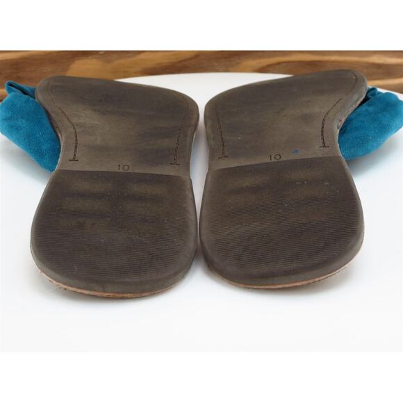 Old Navy Size 10 Sandal Slide Green‎ Fabric Women M - Picture 8 of 9